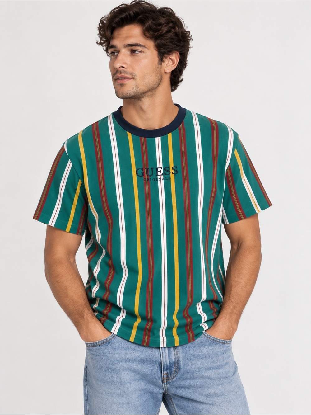 GUESS Originals Striped Crewneck Tee